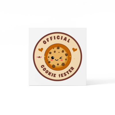 Official cookie tester sticker