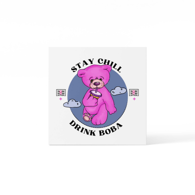 Stay chill drink boba sticker